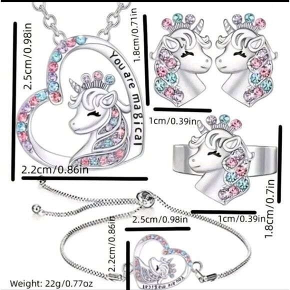 Magical Unicorn 🦄 4pc Jewelry Set - Picture 4 of 6